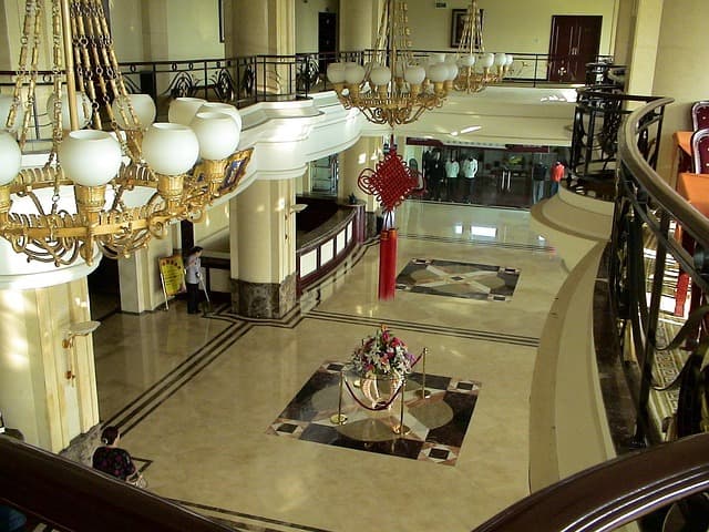 Hotel fit-out — reception and bedrooms